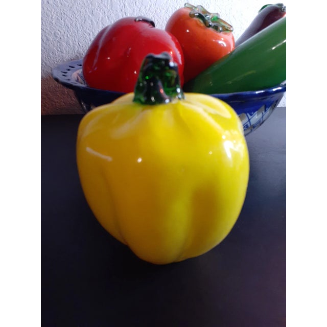 Green Contemporary Hand Blown Art Glass Vegetable Figurines- Set of 8 For Sale - Image 8 of 11