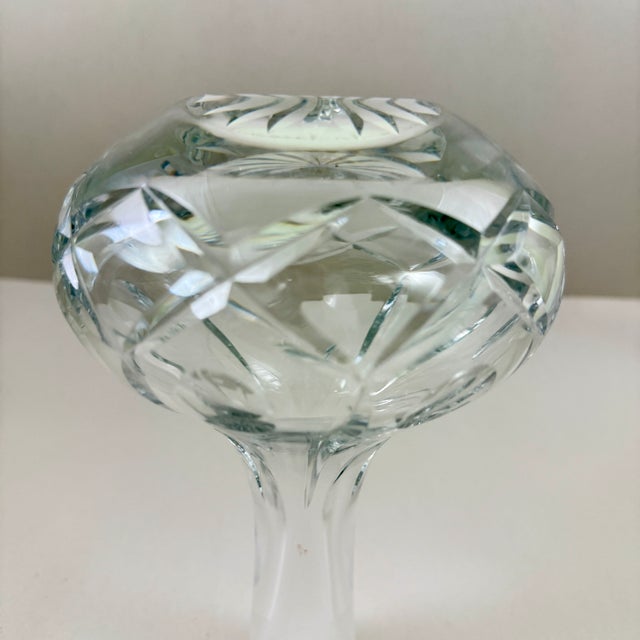 Vintage Cut Crystal Ship Captains Liquor Decanter For Sale - Image 9 of 10