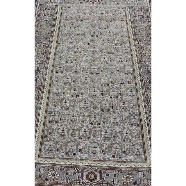 Measures: 4'1 x 7'2 Antique Persian Malayer Rug with All-Over Geometric Design 4'1 x 7'2. Keivan Woven Arts / Rug /...