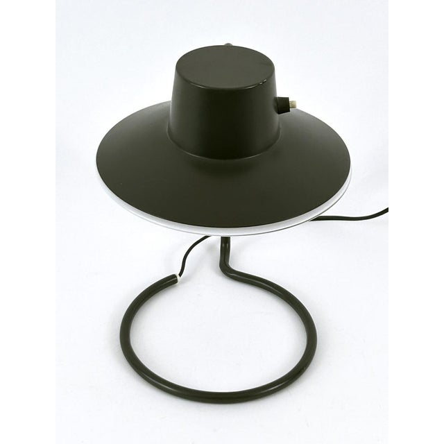1960s Early Dark Brown Oxford Table Lamp by Arne Jacobsen for Louis Poulsen, 1960s For Sale - Image 5 of 18