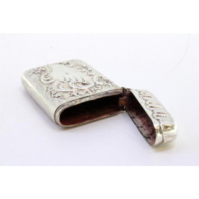 Silver Matchbox with Reliefs For Sale - Image 4 of 7