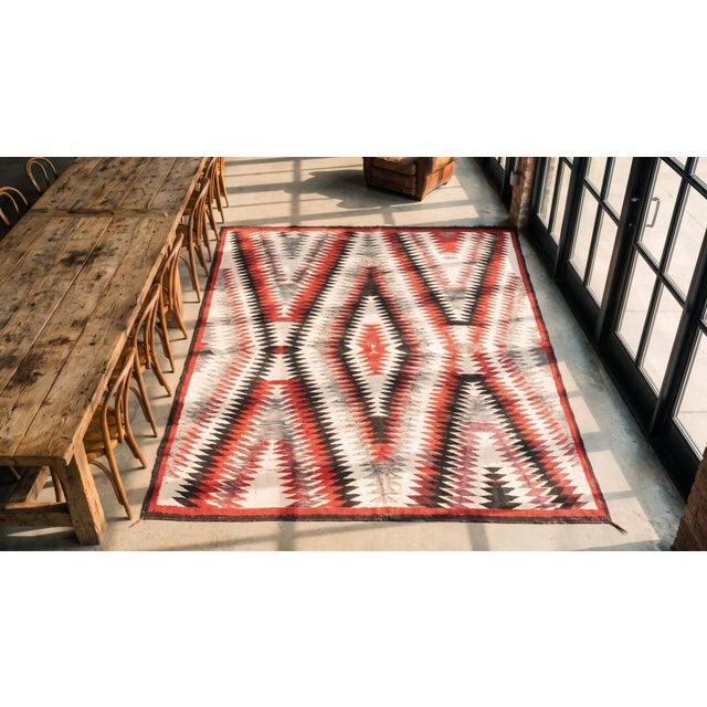 Early 20th Century Navajo rug ( 6' x 6'4" - 183 x 193 ) For Sale - Image 9 of 9