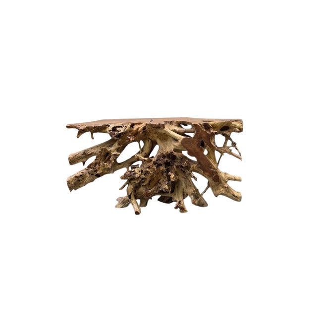 1990s 1990s Teakwood Organic Console Table For Sale - Image 5 of 8