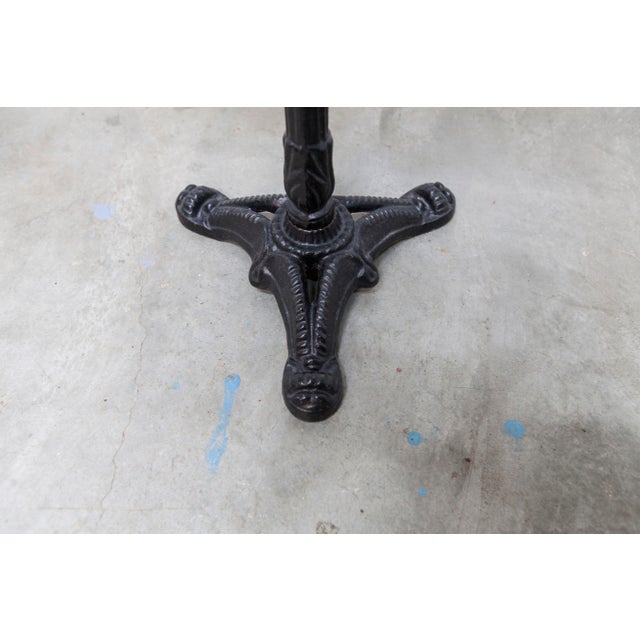 Black Vintage Side Table in Marble and Cast Iron, 1960s For Sale - Image 8 of 17