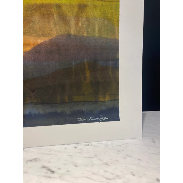 Modern Late 20th Century Watercolor Painting by John Kokkinos For Sale - Image 3 of 3