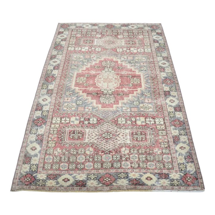 Vintage Red and Gray Oriental Patterned Rug Chairish