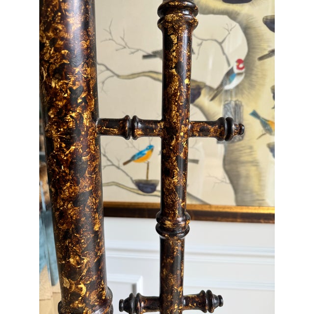 Chinoiserie Vintage Monumental William Switzer Faux Tortoiseshell Bamboo Hollywood Regency Wall Mirror, 99” H – English Regency Style, Overscale For Sale - Image 3 of 8