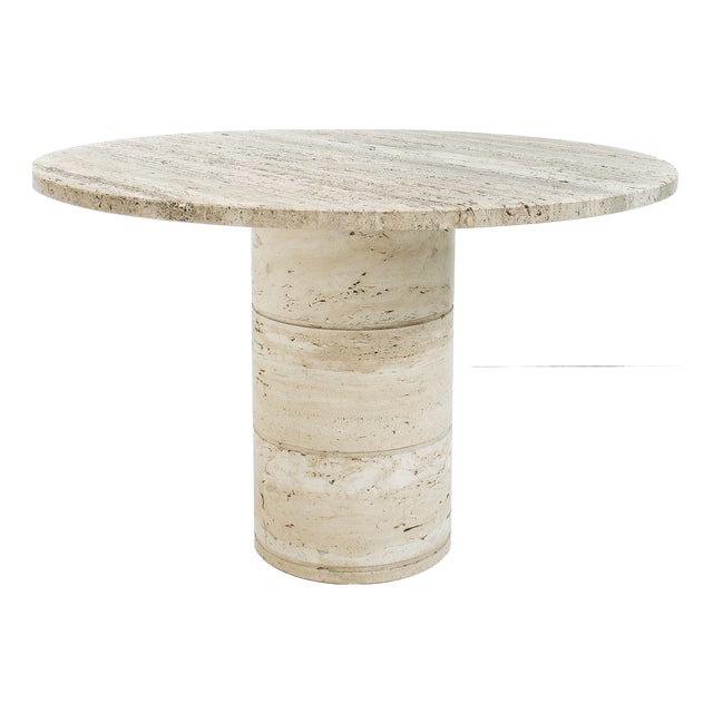 Travertine Dining Table by Angelo Mangiarotti for Up & Up, 1970s For Sale