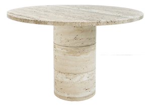 Travertine Dining Table by Angelo Mangiarotti for Up & Up, 1970s