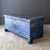 Rustic Blue Painted Cedar Blanket Chest Trunk With Empire C Curved Feet For Sale - Image 4 of 17