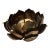 Large Mid 20th Century Feldman Brass Lotus Flower Candle Holder. 5 " D X 2.25" H For Sale