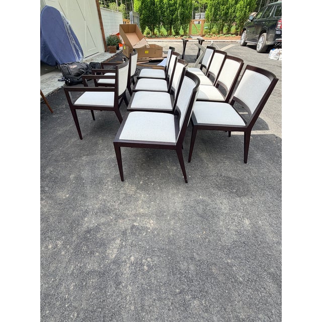 Set of 10 Bolier Custom Upholstered Dining Chairs For Sale - Image 11 of 13
