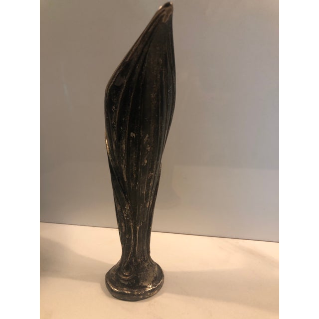 1950s West Germany Lily of the Valley Bronze Bud Vase For Sale - Image 5 of 7
