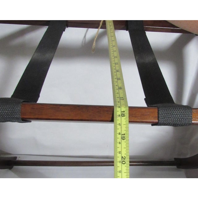 Vintage Old Hotel Luggage Stand Wood For Sale - Image 9 of 11