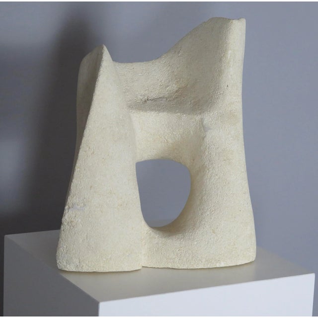 Abstract 1970s Abstract Plaster Sculpture by an Unknown Dutch Artist For Sale - Image 3 of 10