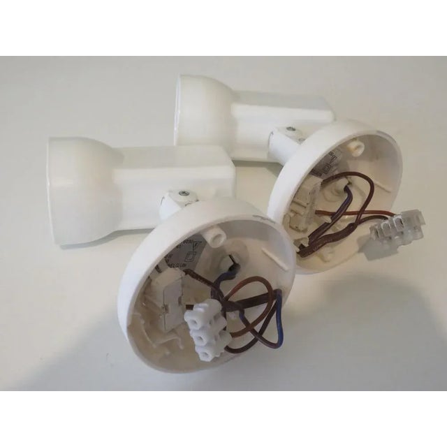 White Wall Spotlights in White Lacquered Metal from Massive, Belgium, 1970s, Set of 2 For Sale - Image 8 of 10