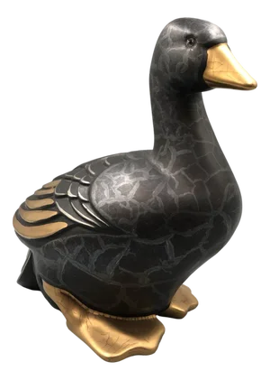 Lastra Portugal Goose in Guild Black Ceramic, 1980s
