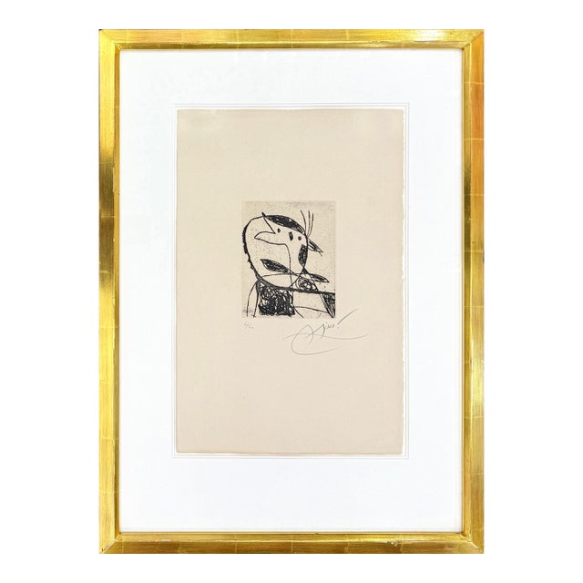 Joan Miró, Plate XVII From Les Saltimbanques, Hand Signed Etching, Edition of 30, 1975 For Sale