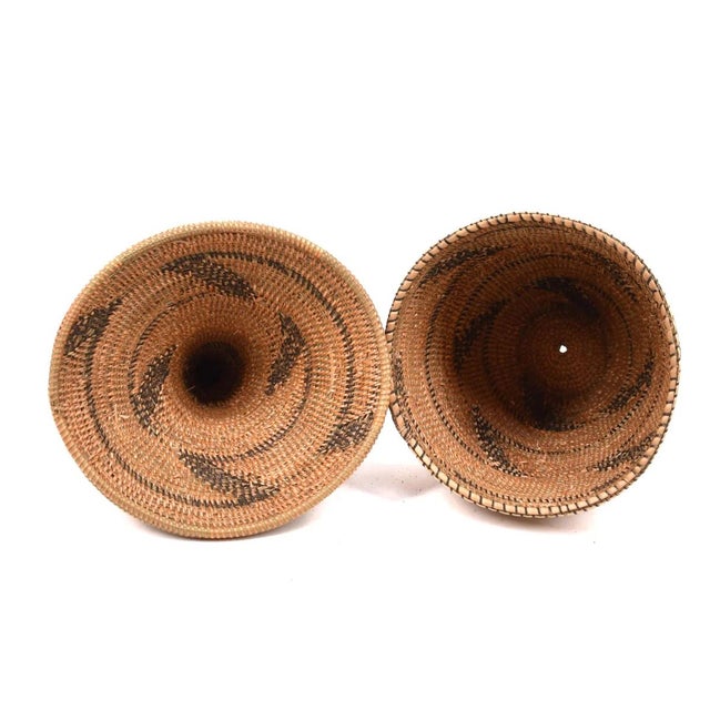 Textile Early 20th Century Tutsi Basket with Lid Rwanda For Sale - Image 7 of 8