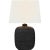 Chapman & Myers by Visual Comfort Signature Pemba Medium Combed Table Lamp in Chimney Black with Linen Shade For Sale