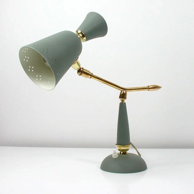 Gold Mid-Century French Table Lamp, 1950s For Sale - Image 8 of 12