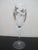 Endearing Royal Danube or Rosenberg Romanian crystal wine glass. Featuring a design of two grape bunches, one in a golden...
