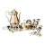 Vintage Silver-Plated on Copper Tea and Coffee Service Set For Sale