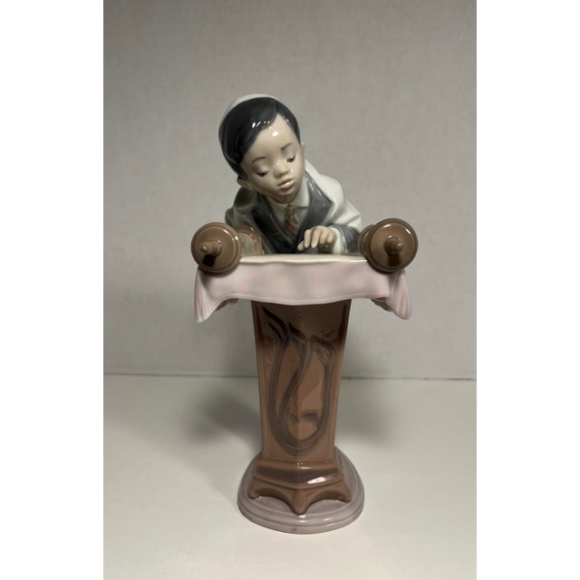 Vintage Lladro Bar Mitzvah Day Porcelain Figurine #6004 Mint Condition For Sale - Image 4 of 10