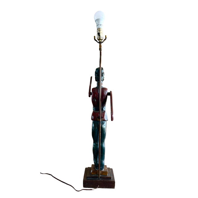 1910 English Folk Art Whirligig Carved Wooden Lamp For Sale In Chicago - Image 6 of 9