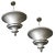 Metal Spun Aluminum Art Deco Ceiling Pendant Lamp by Walter Von Nelson, Pair For Sale - Image 7 of 7