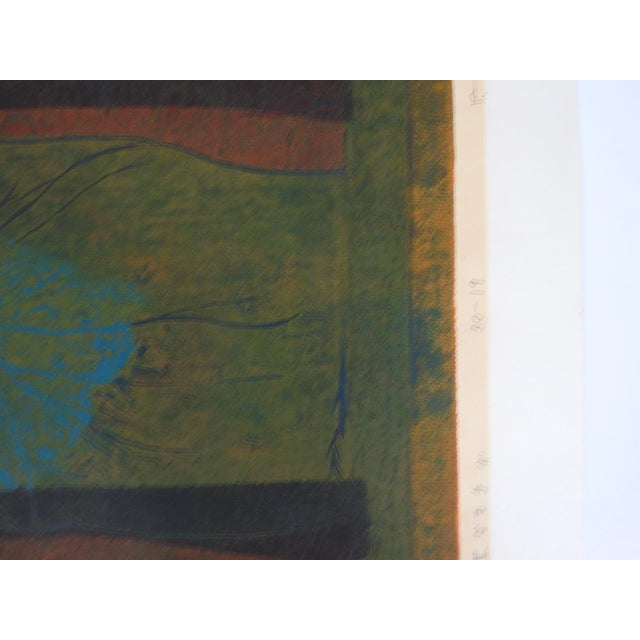 Paper 1971 Abstract Hand and Bird Woodblock Print For Sale - Image 7 of 10
