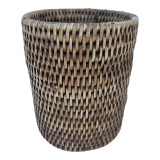 Vintage Rattan Wine Bottle Holder by Matahari For Sale