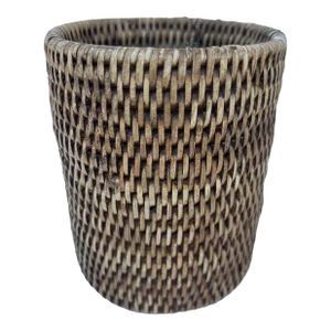 Vintage Rattan Wine Bottle Holder by Matahari