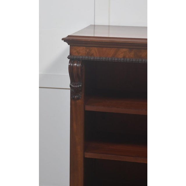 Carved Mahogany Open Bookcase For Sale - Image 11 of 15