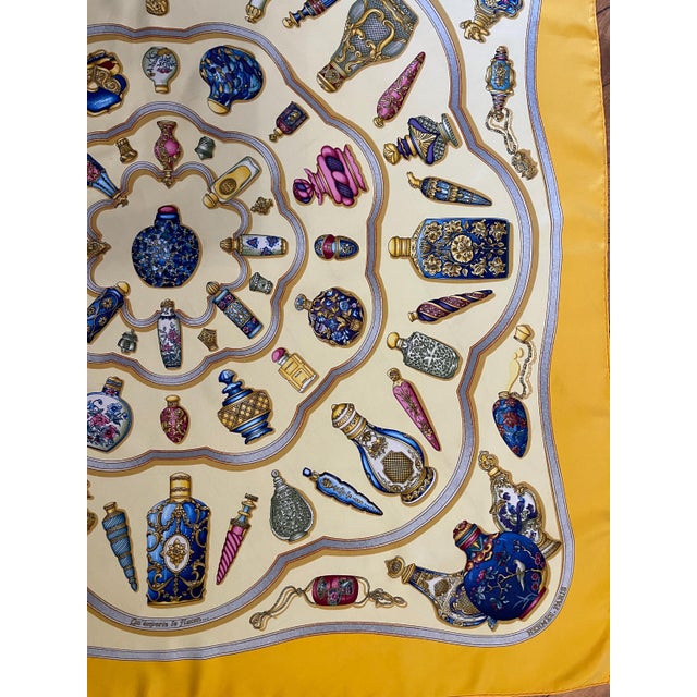 Hermès HERMÈS FLACONS Silk scarf 1988 designed by Baschet Catherine For Sale - Image 4 of 10