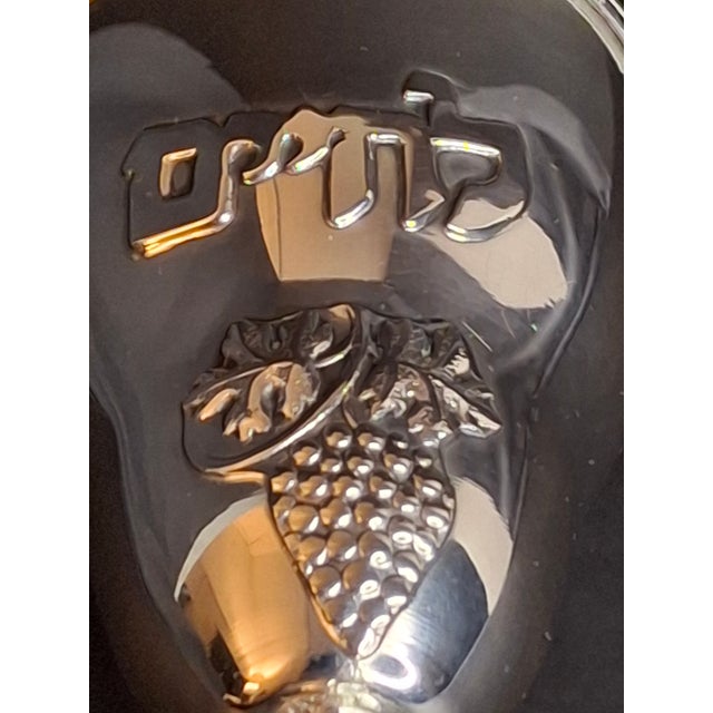Vintage Italian .800 Solid Silver Kiddush Cup Goblet – Grape Motif, Circa 1950s For Sale - Image 4 of 15