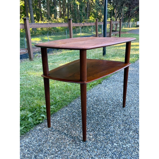 Peter Hvidt Mid Century Modern Danish Solid Teak Side Table by Peter Hvidt For Sale - Image 4 of 10