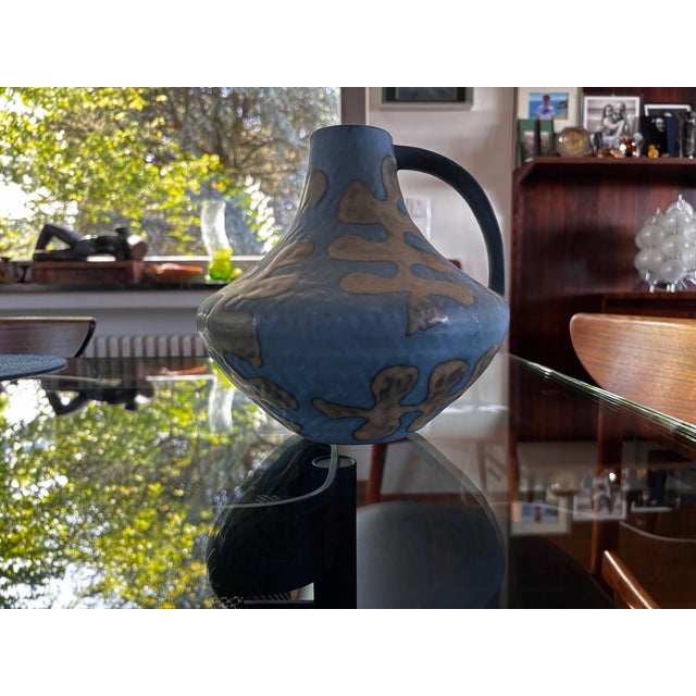 Blue Ceramic Ankara Vase by Carsten Tonnieshof, Germany, 1960 For Sale - Image 8 of 9