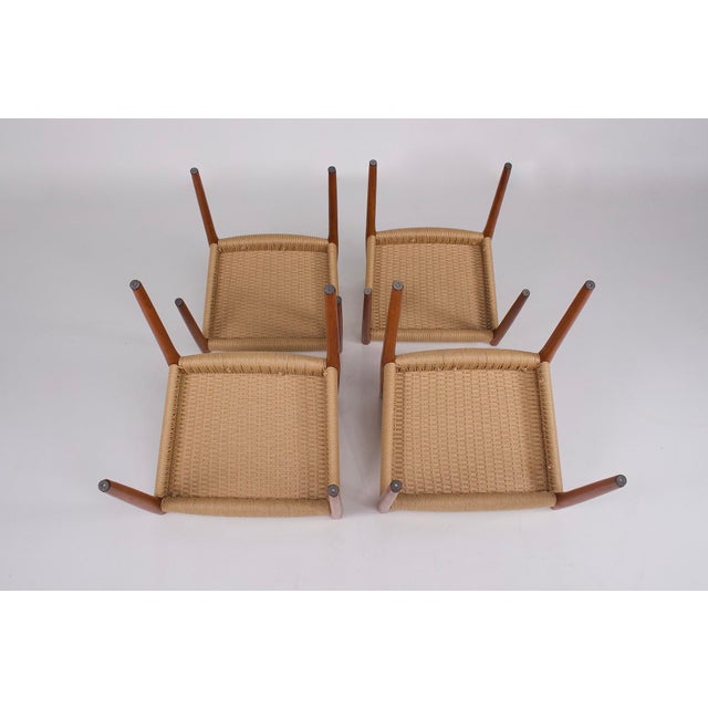 Vintage Chairs in Paper Cord by Niels Otto Møller, 1960s, Set of 4 For Sale - Image 9 of 10