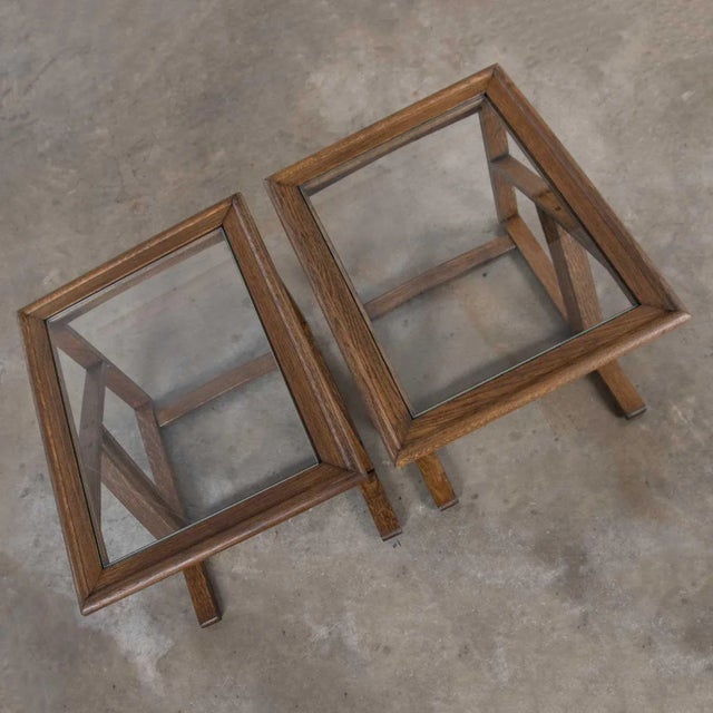 Brown Vintage StavOak End Side Tables From Jack Daniels’ Barrel Staves by Jobie G. Redmond 1981 - A Pair For Sale - Image 8 of 13