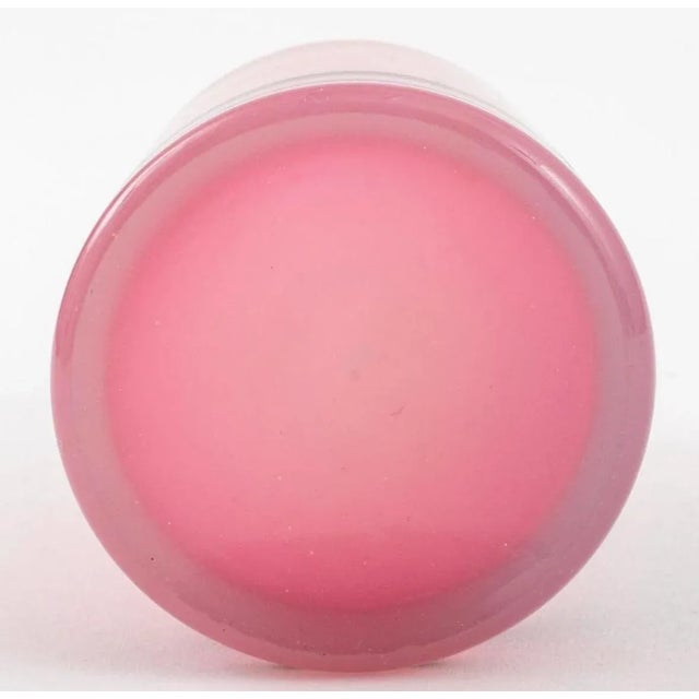 Neoclassical Late 19th Century Frederick Carder for Steuben Attributed Silhouette Rose Quartz Perfume Bottle For Sale - Image 3 of 6