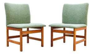 Borge Mogenson Model 231 Oak Slipper Chairs by Fredericia, Denmark 1960s - Set of 2