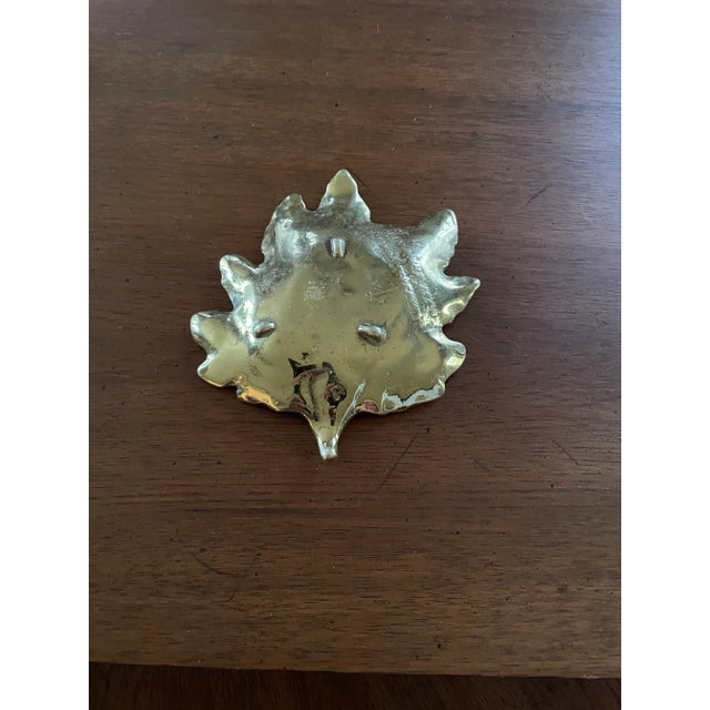 1940s Brass Chrysanthemum Catchall Ashtray For Sale - Image 4 of 6