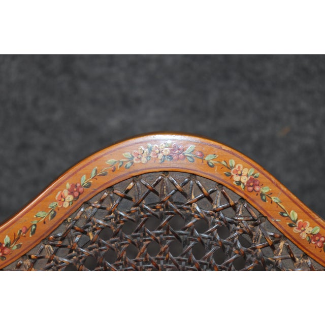 Late 19th Century Pair Antique 19th C Gillow & Co Adams Style Cane Back Side Chairs For Sale - Image 5 of 12