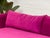 Magenta Raspberry Fuschia Velvet Sofa With Ottoman For Sale - Image 8 of 12