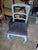 Vintage Sky Blue French Provincial Ladderback Side Chair – Carved Crest & Cabriole Legs For Sale In Washington DC - Image 6 of 8