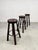 Animal Skin Vintage Spanish Leather Barstools, 1970s, Set of 6 For Sale - Image 7 of 9