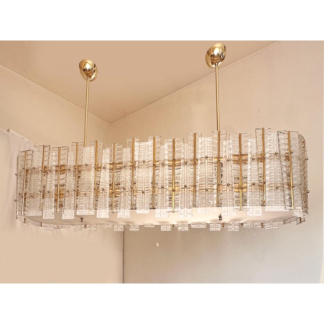 Contemporary Modern Italian "Tropical" Murano Glass Gold Chandelier by Simoeng For Sale - Image 10 of 10