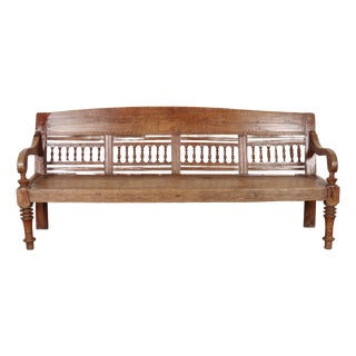 19th Century Bleached Chestnut Bench For Sale