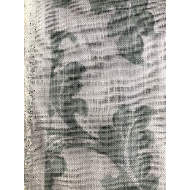 French 1 Yard of Soane's Scrolling Acanthus Fabric in Eau De Nil For Sale - Image 3 of 5